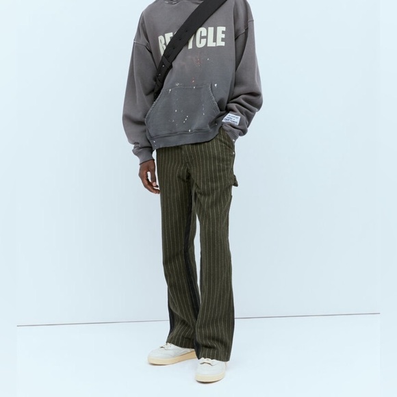 GALLERY DEPT. Pinstripe Pants Dark Green - Picture 1 of 11